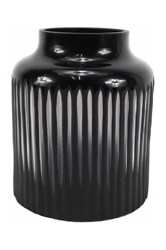 Black Glass Contemporary Vase | OROA Malin