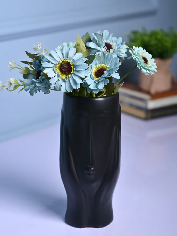 Black Glossy Ceramic Vase - Modern Artistry