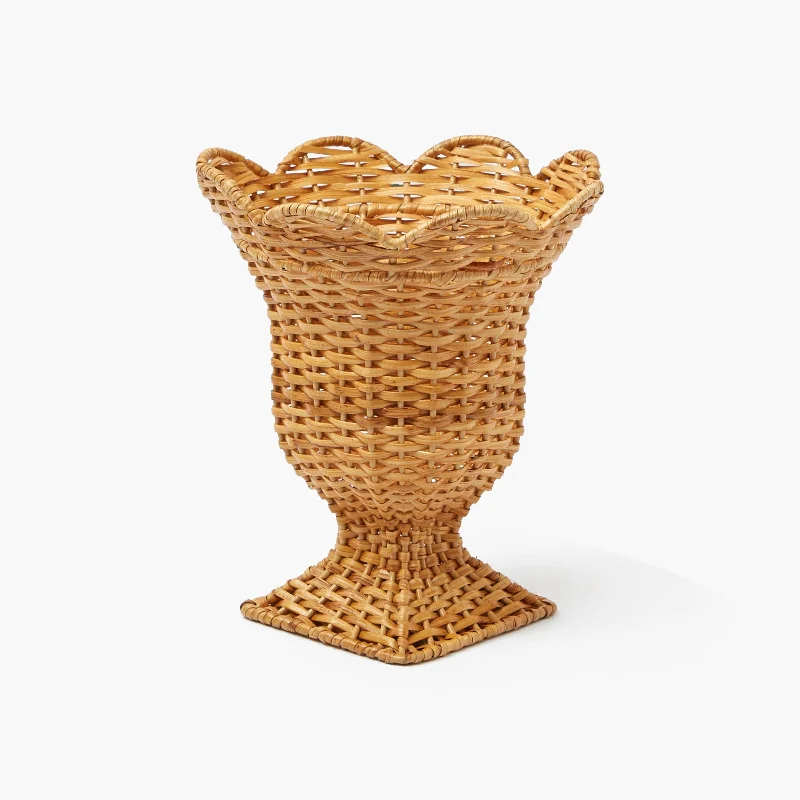 Small Natural Rattan Urn Vase