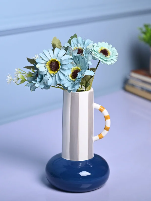 Stylish Blue Ceramic Vase