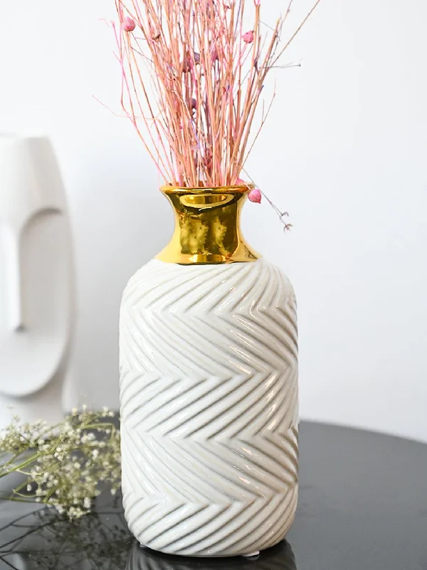 Stylish White Ceramic Vase