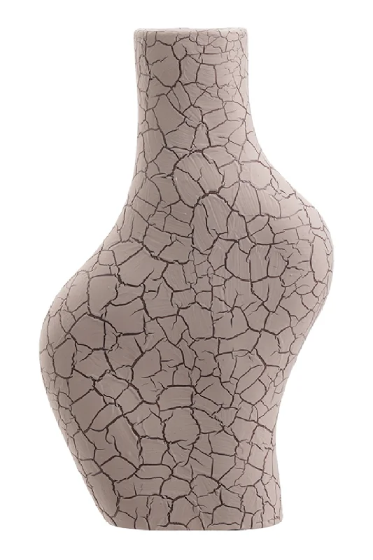 Taupe Ceramic Crackled Vase | Liang & Eimil Marni