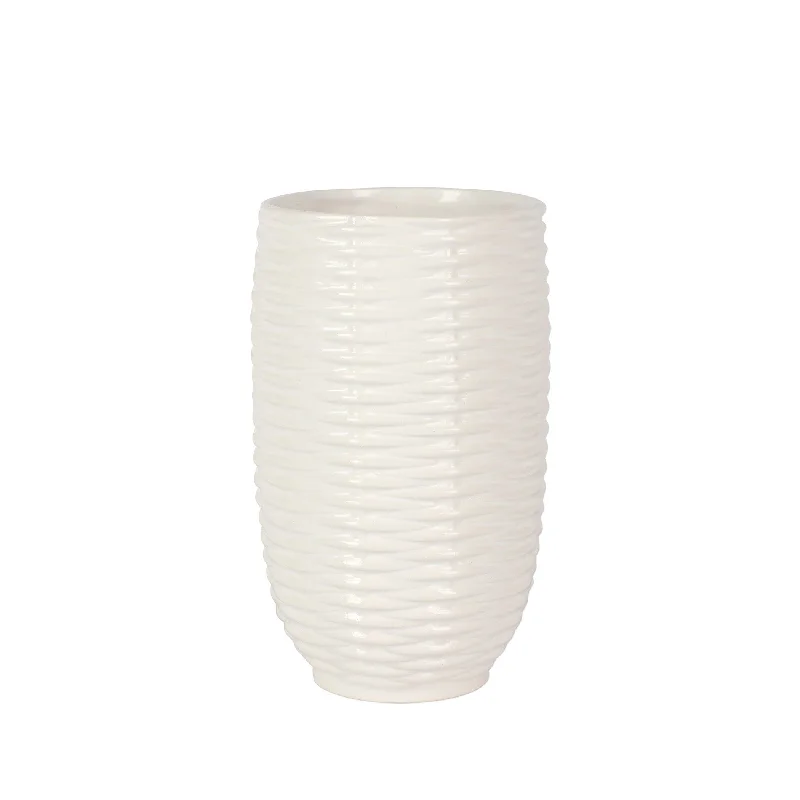 Tessere Basketweave Short Vase