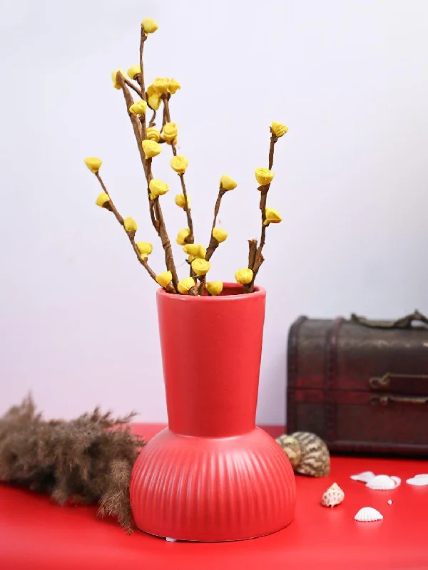 VON CASA Ceramic Red Vase