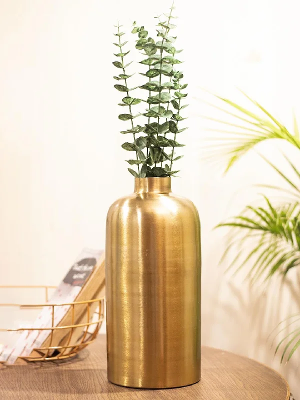 VON CASA Gold Cylindrical Flower Vase