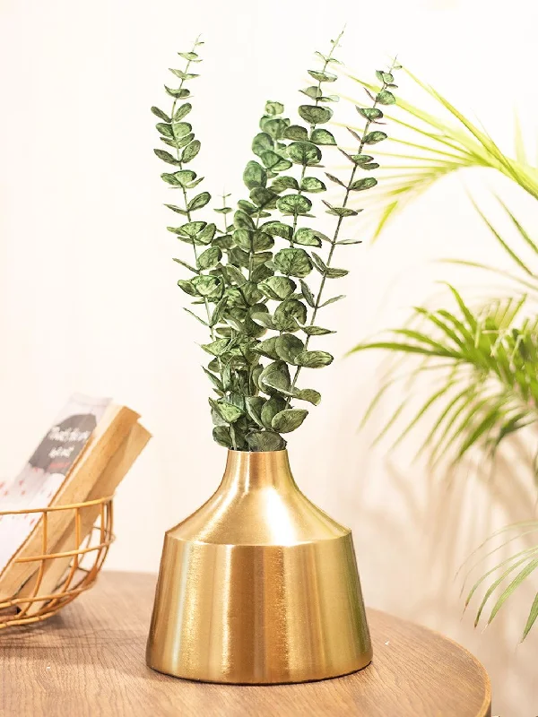 VON CASA Gold Cylindrical Flower Vase