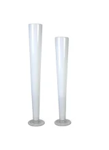 Wedding 24" White Pilsner/Cone/Trumpet Vase