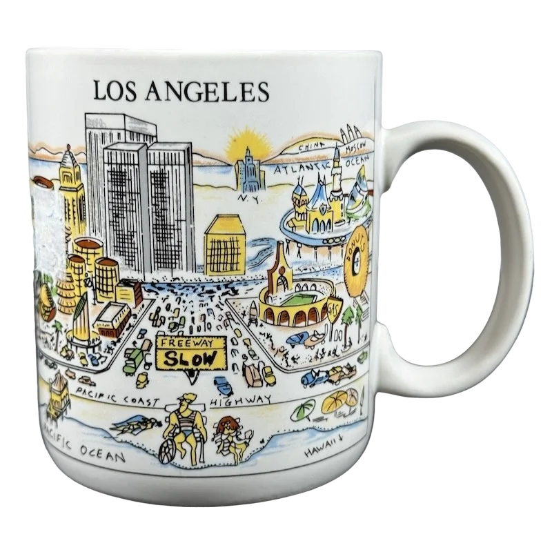 A View Of The World Los Angeles Mug City Mugs