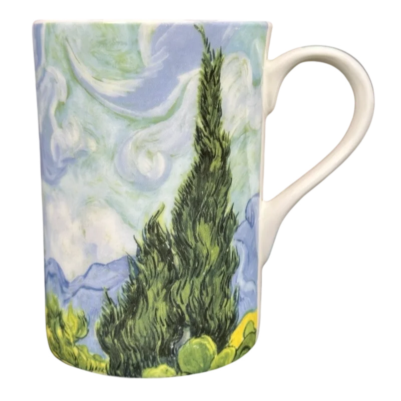 A Wheatfield With Cypresses Vincent Van Gogh The National Gallery Mug