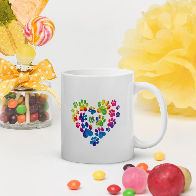 Anniversary Paw Print Love Mug