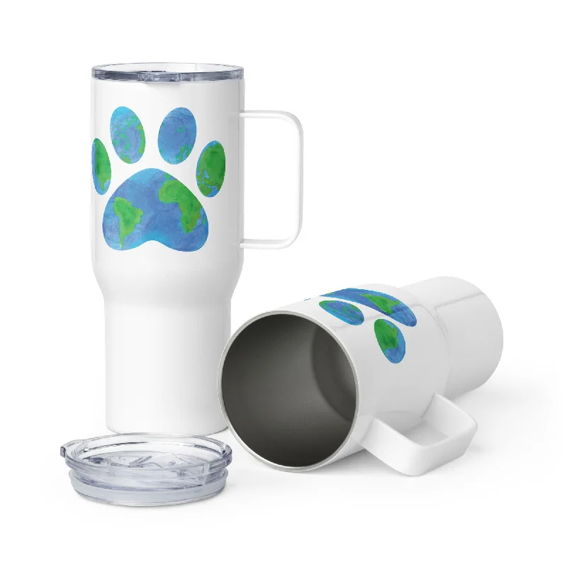 Earth Paw 25oz Handle Tumbler Travel Mug