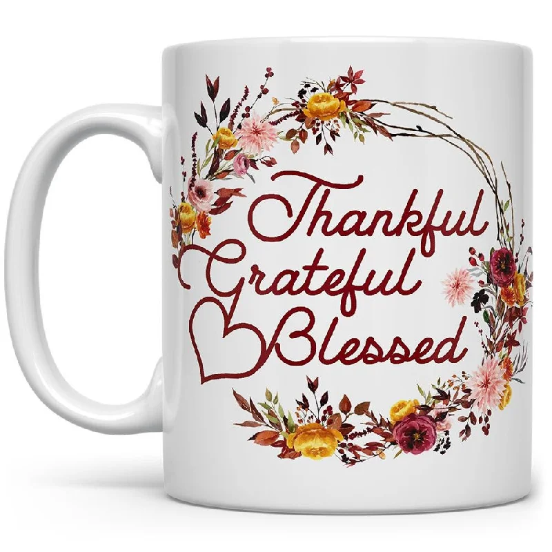 Thankful Grateful Blessed Mug