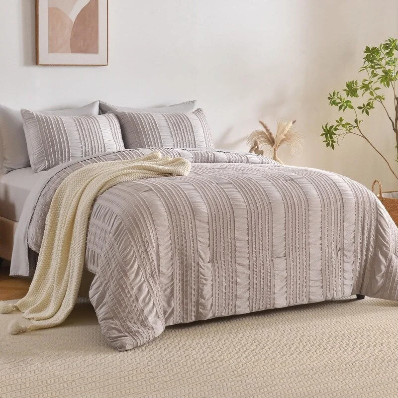 7 Piece Shabby Chic Boho Bedding Comforter Set