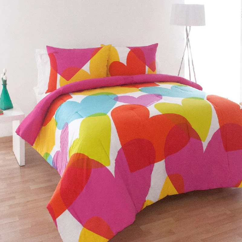 Agatha Ruiz de la Prada Flying Hearts Cotton 3-piece Comforter Set