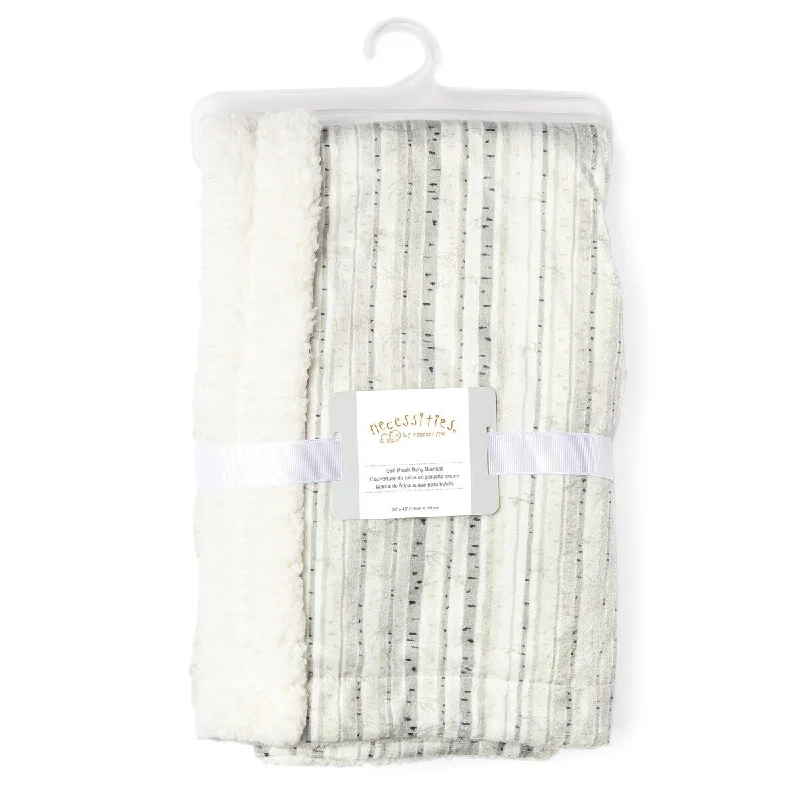 Baby Girls and Boys Birch Pattern Mink Sherpa Blanket