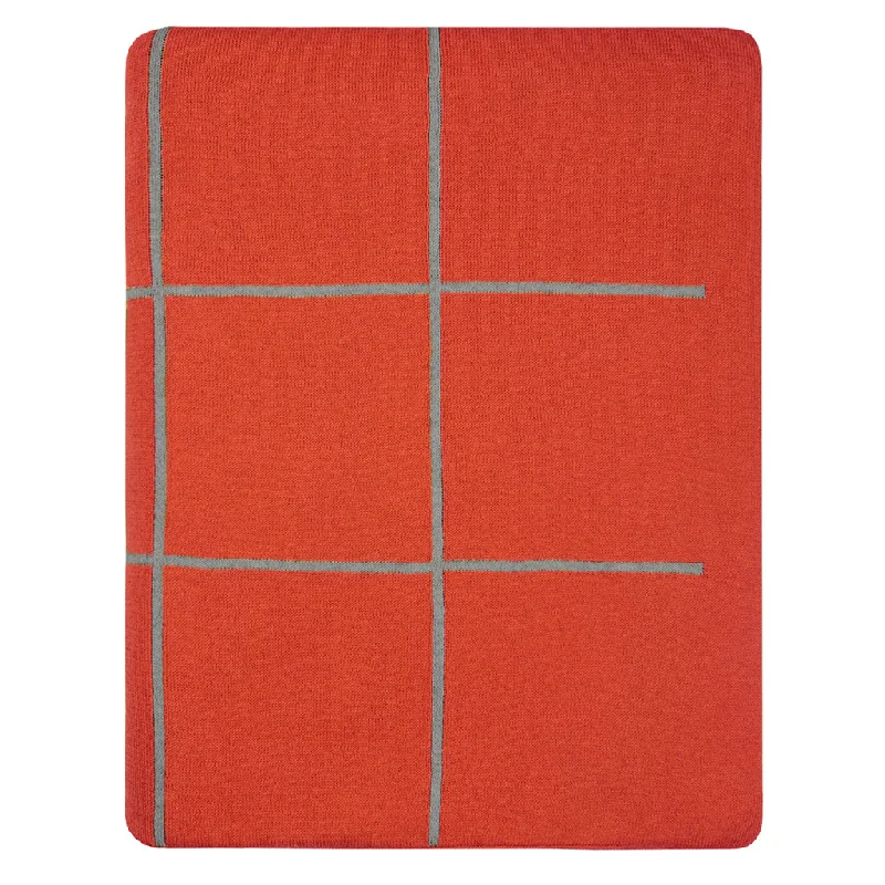 Bright Orange Pane Throw