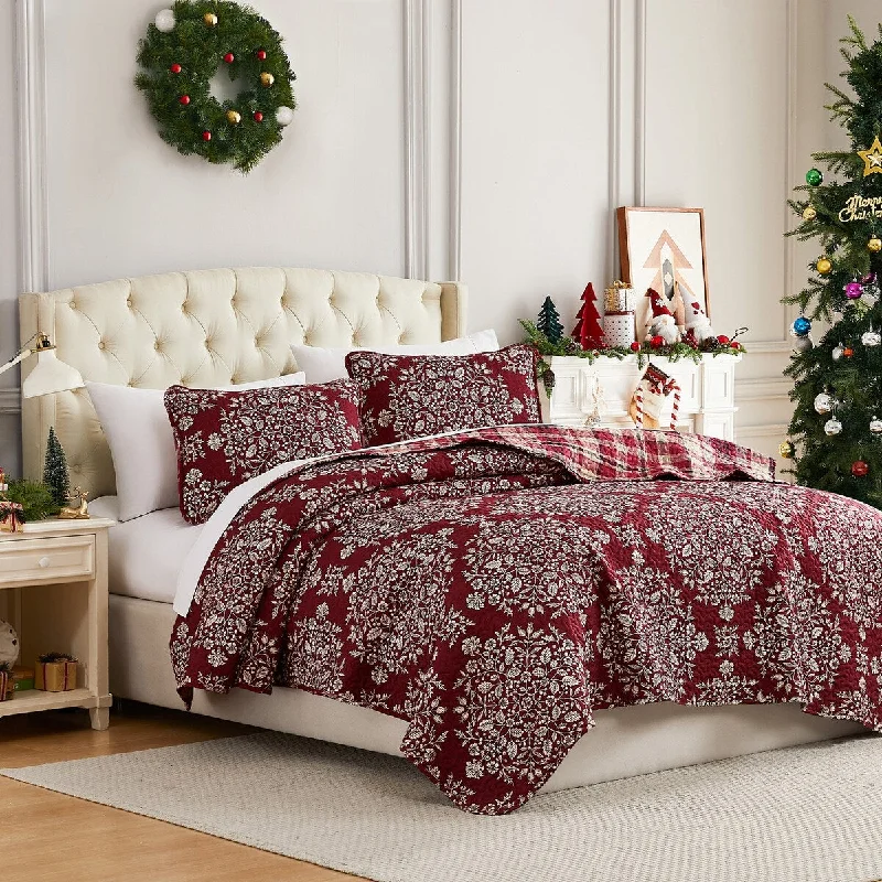 Christmas Carol Oversized 3-piece Quilt Set