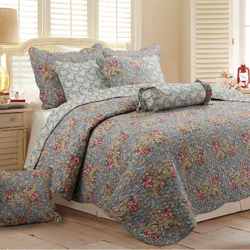 Copper Grove Anthurium Floral Paisley Cotton Quilt Bedding Set