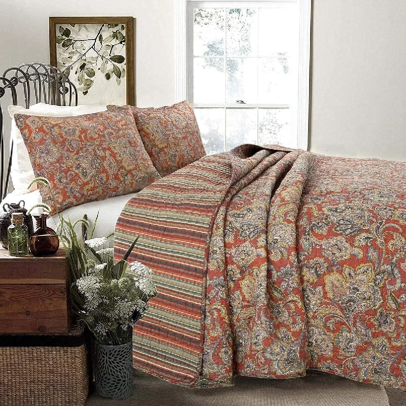 Copper Grove Chiddingfold Spice Paisley 3-piece Quilt Bedding Set