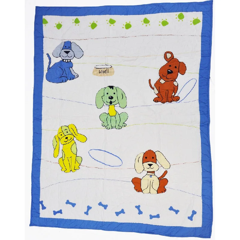 Cottage Home Puppy and Pal Baby Quilt