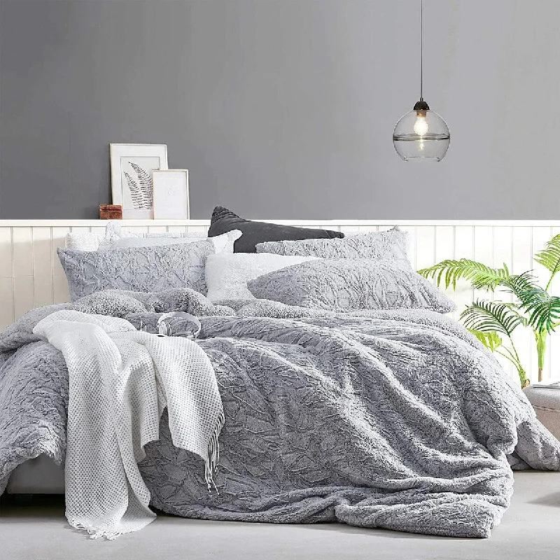 Cracked Glacier - Coma Inducer® Oversized Comforter Set - Frigid Gray