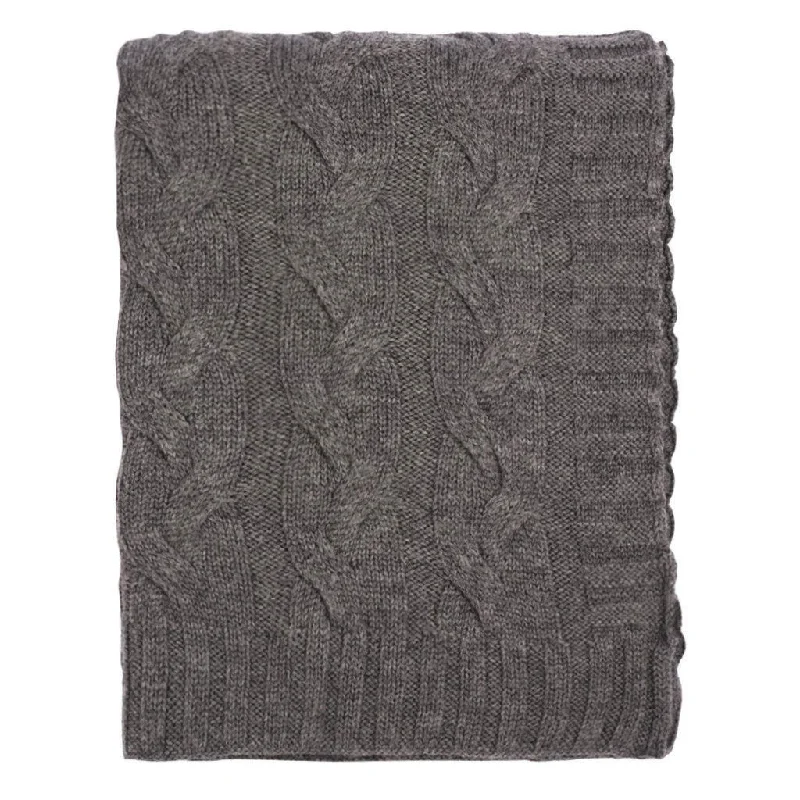 Dark Grey Merino Wool Throw