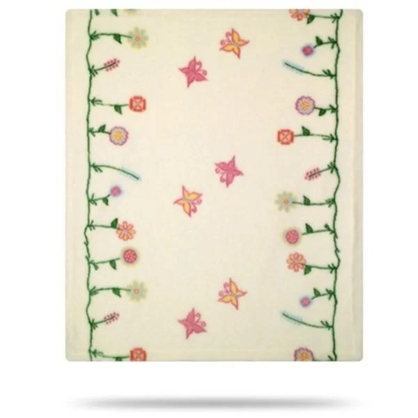 Denali Whimsical Floral Cream/Cream 30"x36" Baby Blanket