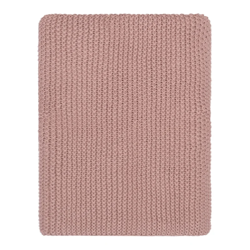 Dusty Rose Knotted Throw