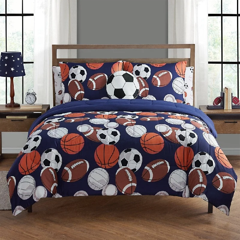 Game Time Kids Collection/Blue 5PC Comforter Set