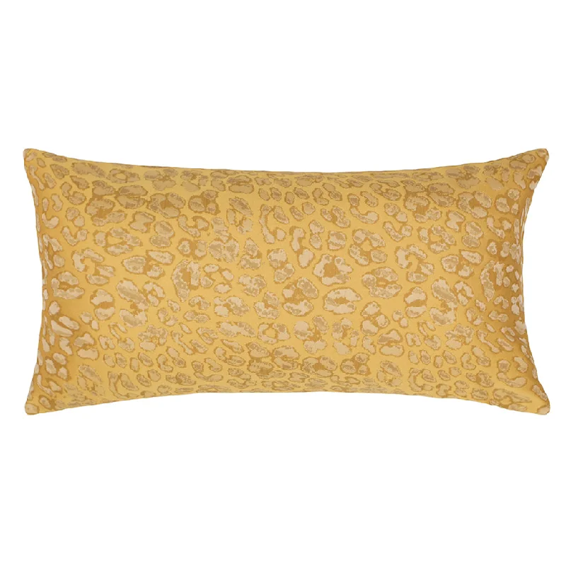 Gold Leopard Print Throw Pillow