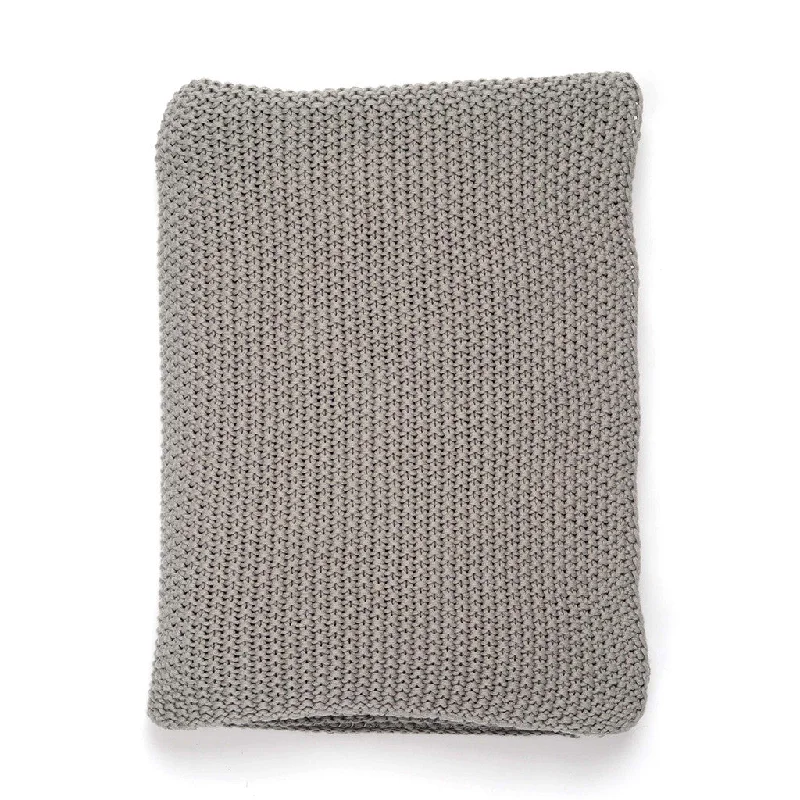 Grey Knotted Throw