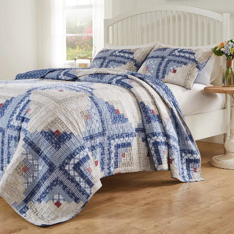 Greenland Home Finely Stitched Cottage Cabin Traditional Quilt Set