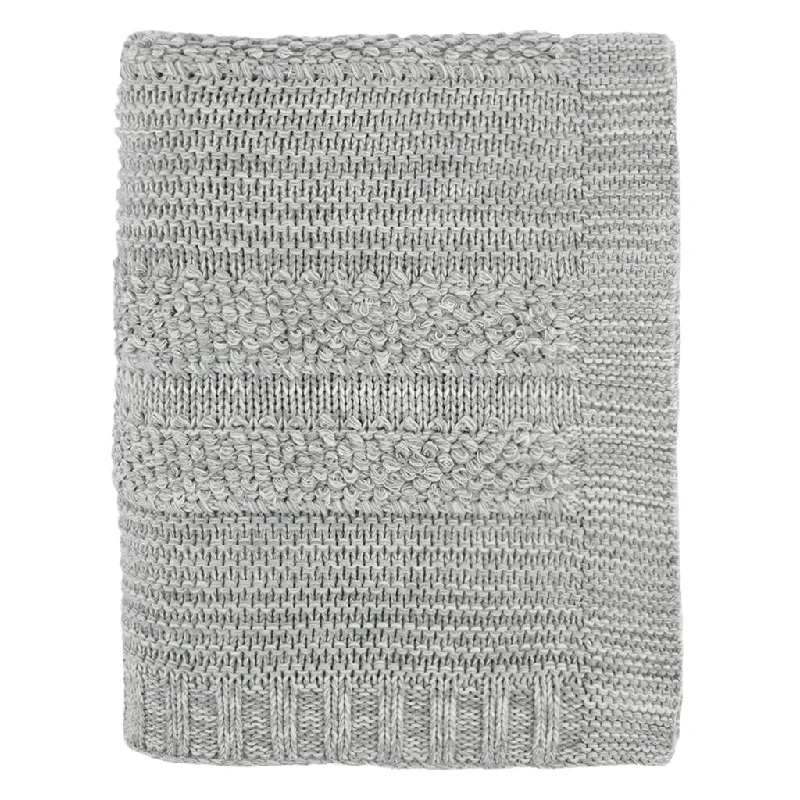 Grey Multi-Textured Throw