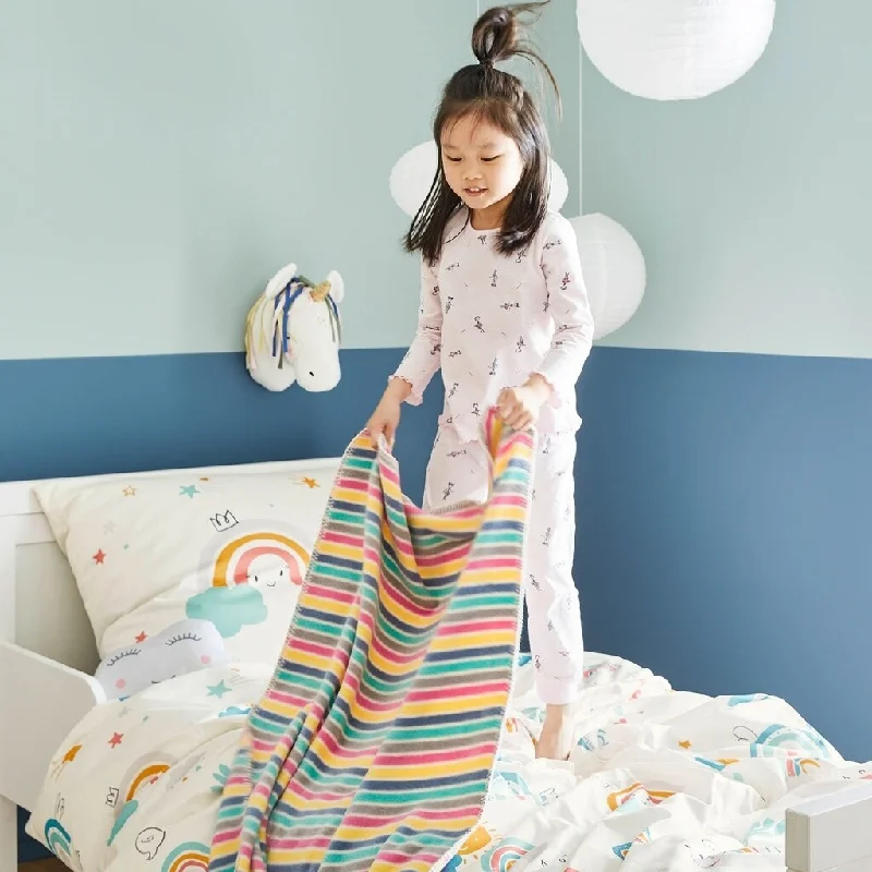 IBENA Cute Candy Rainbow Childrens Blanket