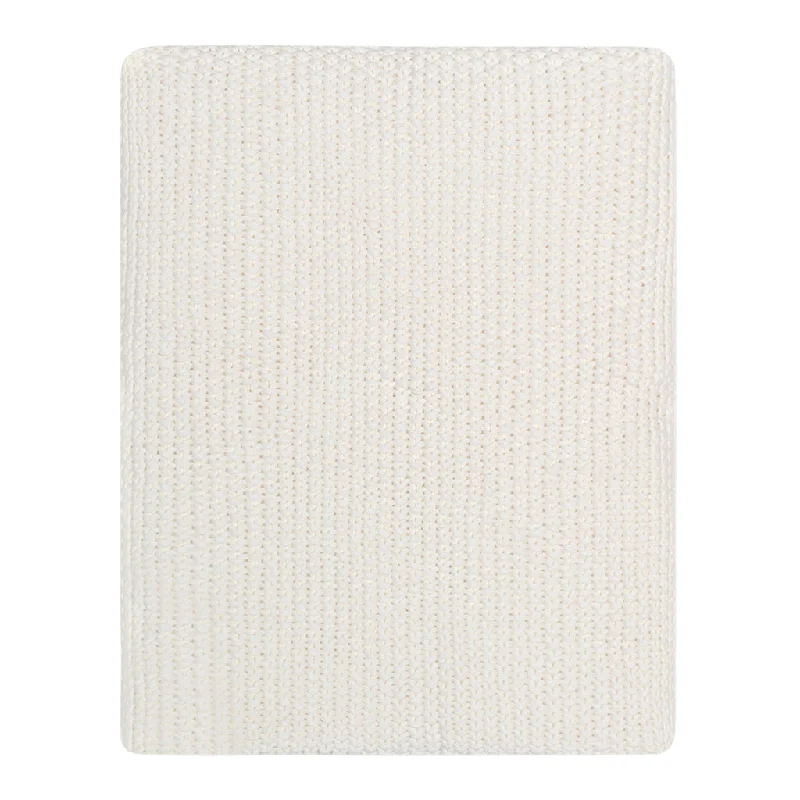 Ivory Knitted Throw