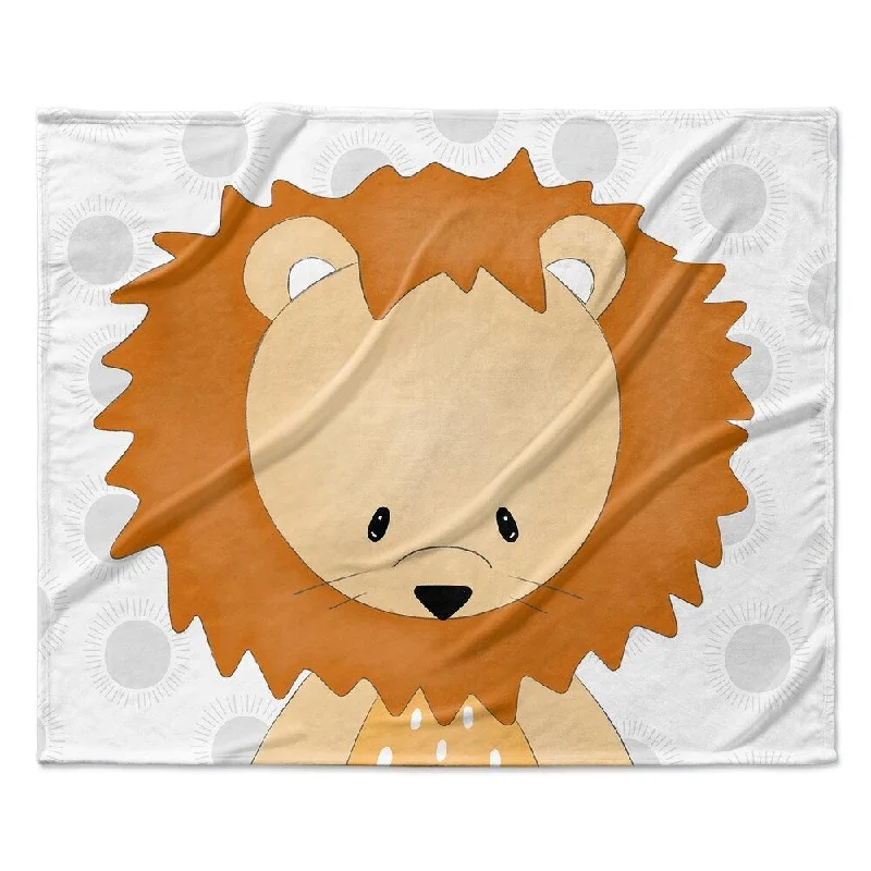 LION WHITE Ultra Soft Baby Blanket By Kavka Designs - 40X30