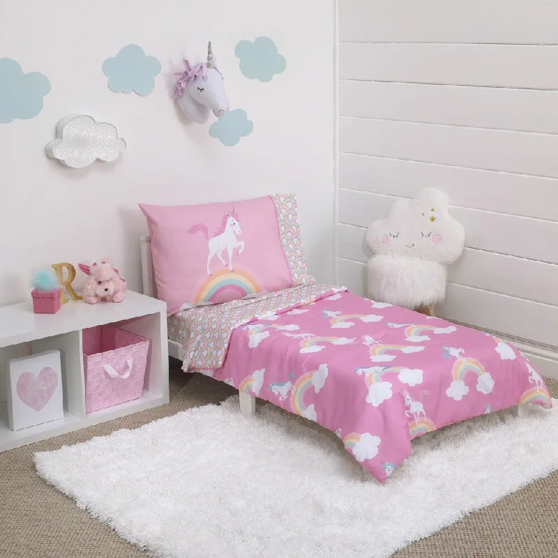 Little Tikes Rainbows & Unicorns 4-piece Toddler Comforter Set