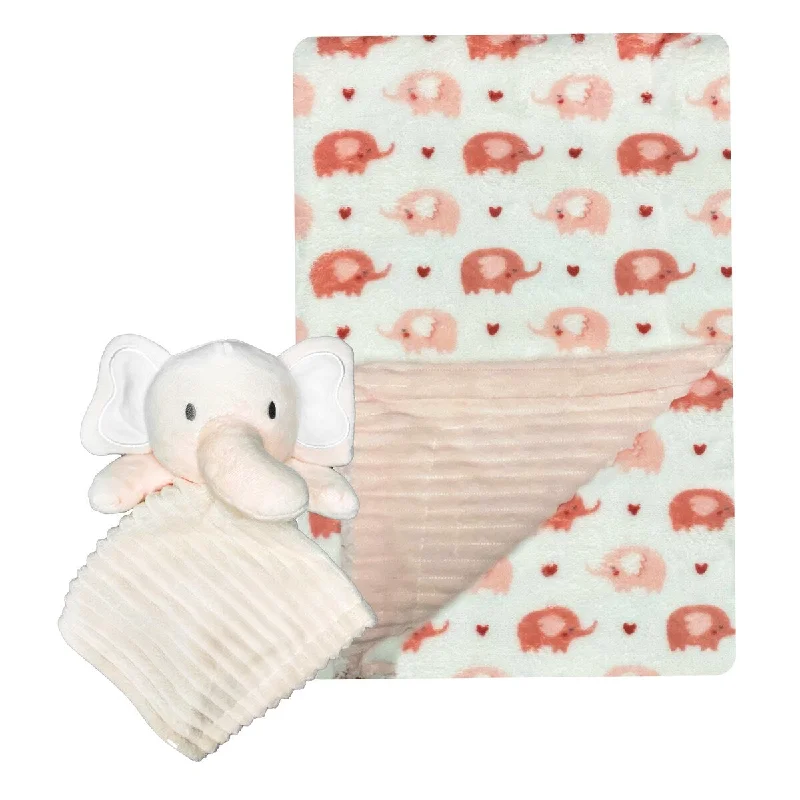 MODERN BABY Super Soft Baby Blanket Set with Lovey Toy Plush Blanket - N/A