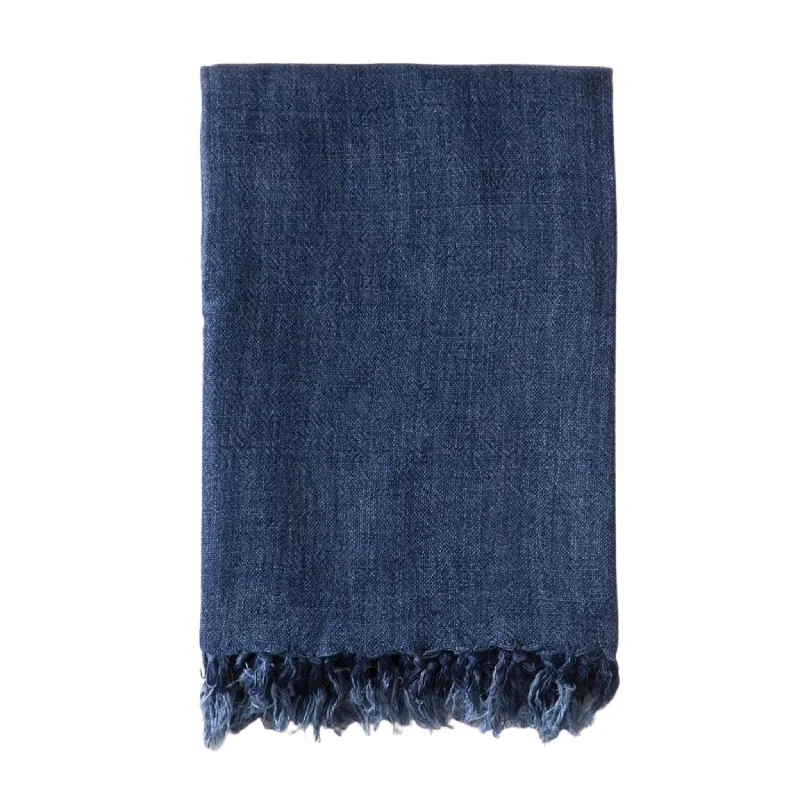 Montauk Blanket by Pom Pom at Home, Indigo