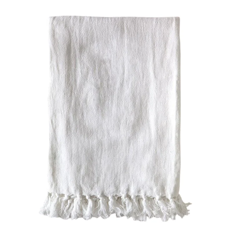 Montauk Blanket by Pom Pom at Home, Pure White