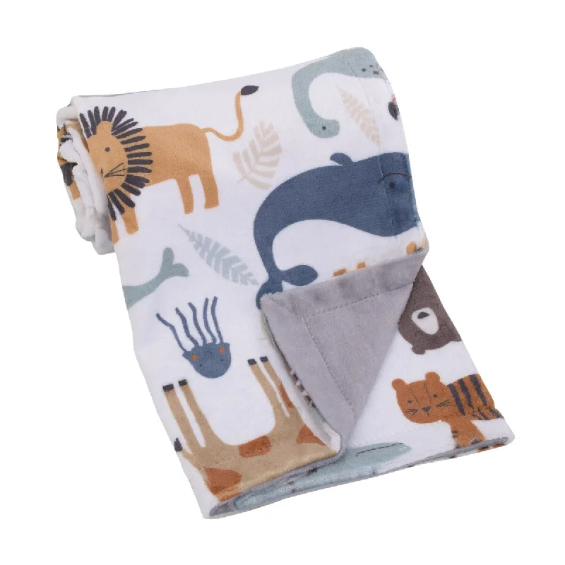 NoJo Zoo Animals Multi Character Baby Blanket