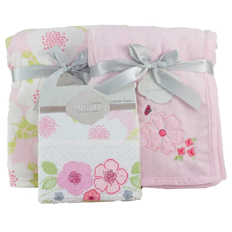 Nurture Imagination Garden District 3-piece Blanket Bundle