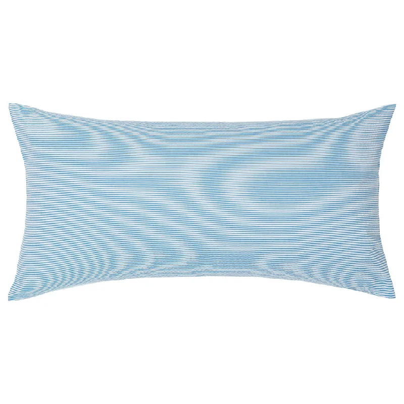 Ocean Blue Seersucker Throw Pillow