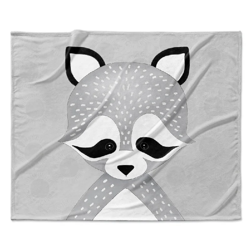 RACOON LIGHT GREY Ultra Soft Baby Blanket By Kavka Designs - 40X30