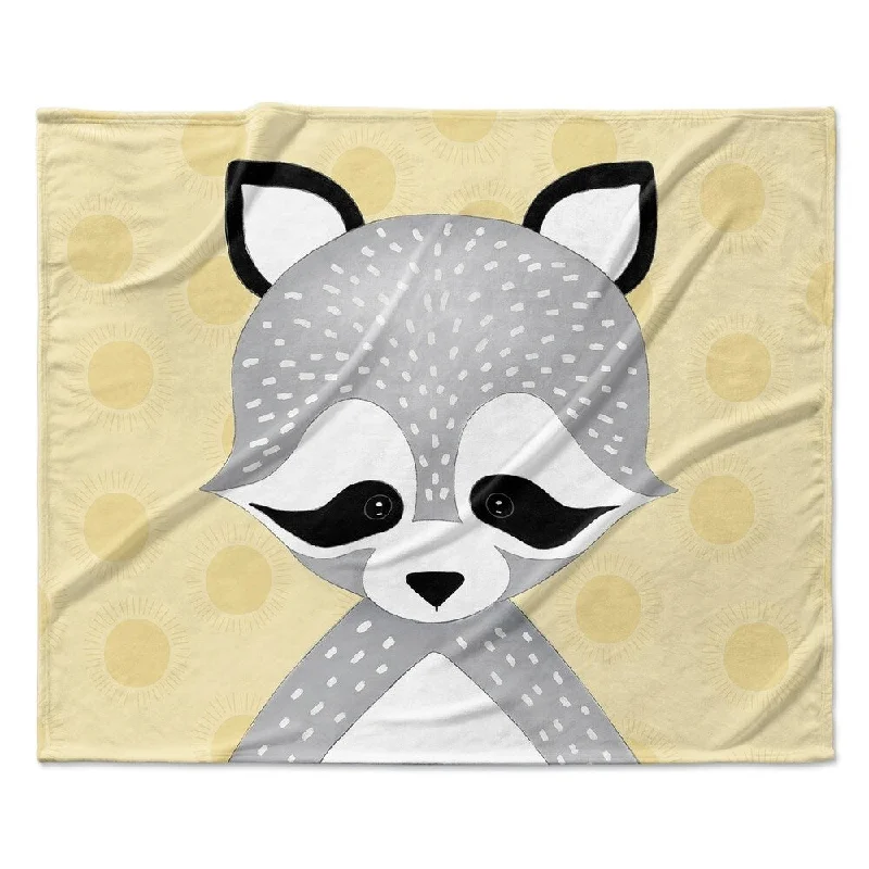 RACOON YELLOW Ultra Soft Baby Blanket By Kavka Designs - 40X30