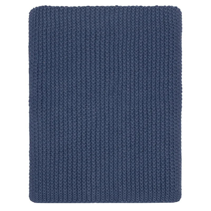 Slate Blue Knotted Throw Blanket