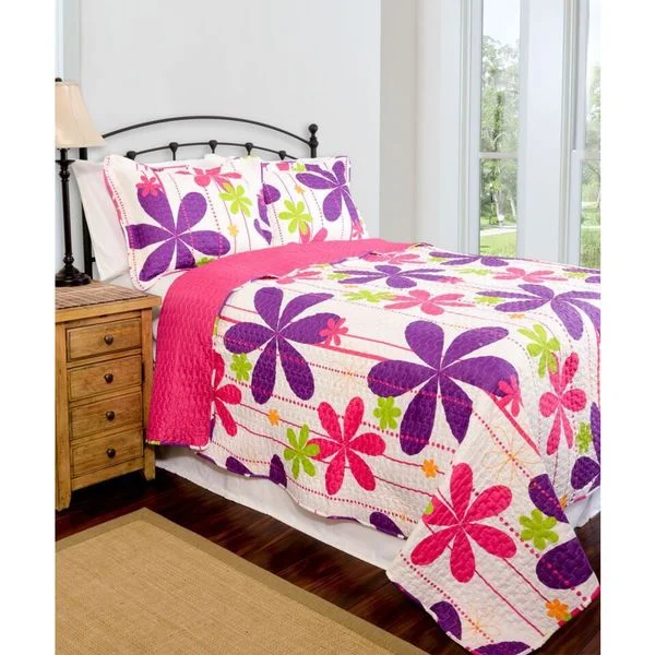 Slumber Shop Pandora Reversible 3-piece Quilt Set