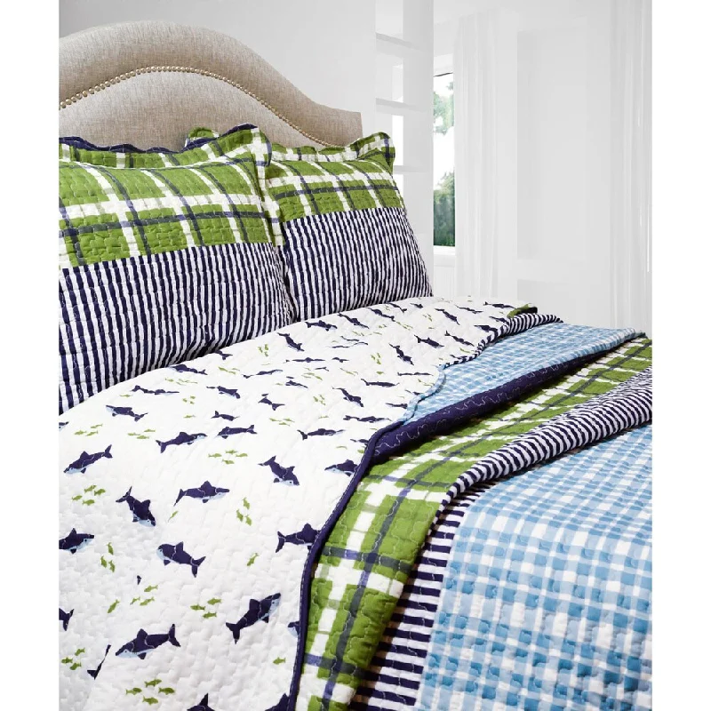 Slumber Shop Royce Plaid 3-piece Reversible Quilt Set