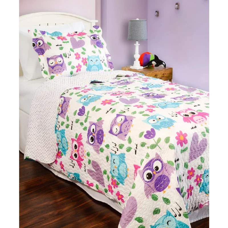 Slumber Shop Whoot Owl Reversible 3-piece Quilt Set