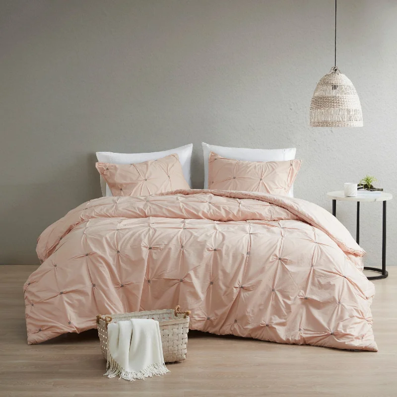 The Curated Nomad Jessie Blush Cotton 3-piece Comforter Set